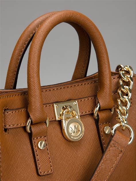 michael kors hamilton brown|michael kors hamilton studded tote.